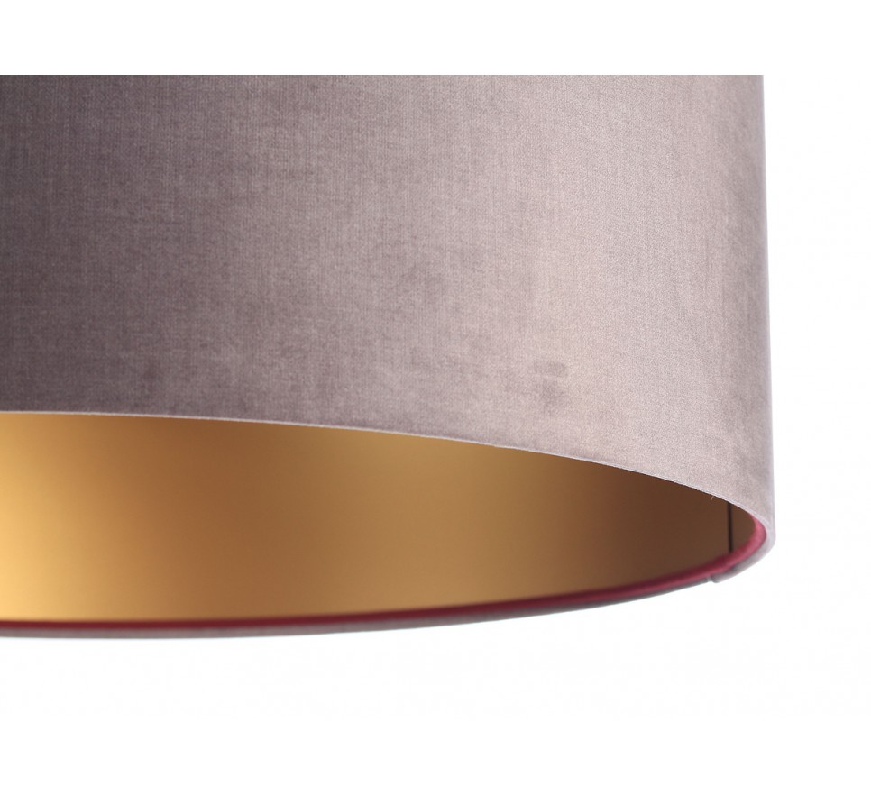 Aksamitna lampa wisząca Macodesign Sun ciemno beżowo-złota z kolekcji Glamour