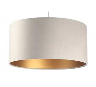 Kremowa lampa wisząca z aksamitu Macodesign Sun kremowo-złota z kolekcji Glamour