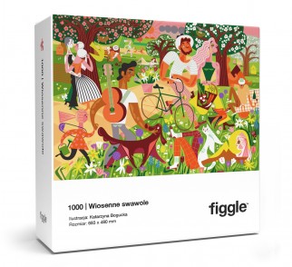 FIGGLE Puzzle 1000 Wiosenne Swawole. Ilustracja: Katarzyna Bogucka