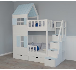 Łóżko piętrowe domek dla dzieci