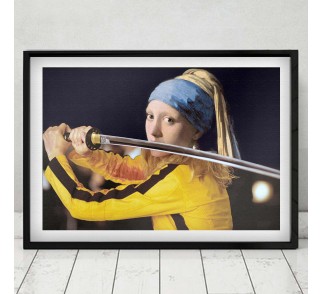 Vermeer's Girl with a Pearl Earring & Beatrix Kiddo from Kill Bill
