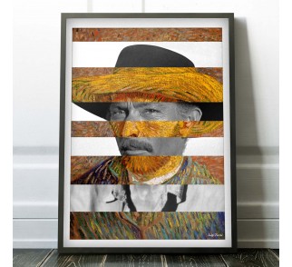 Van Gogh's Self Portrait & Lee Van Cleef na płótnie i plakat