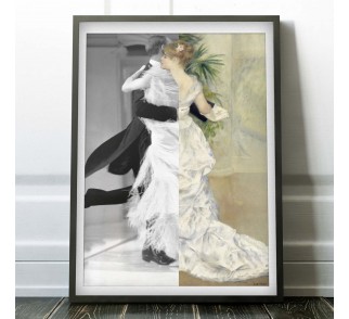 Renoir's Dance at Bougival & Fred Astaire (with Ginger Rogers) na plakat 50x70 cm 