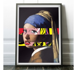 Vermeer's Girl with a Pearl Earring & Lichtenstein's Girl with a Hair Ribbon