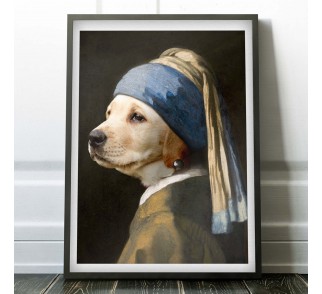 Labrador with a Pearl Earring