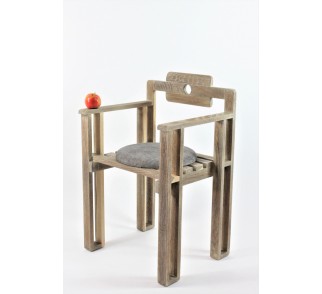 Krzesło "Wiking", wykonane ręcznie. Drewno dębowe. Autorski projekt. Fotel z drewna