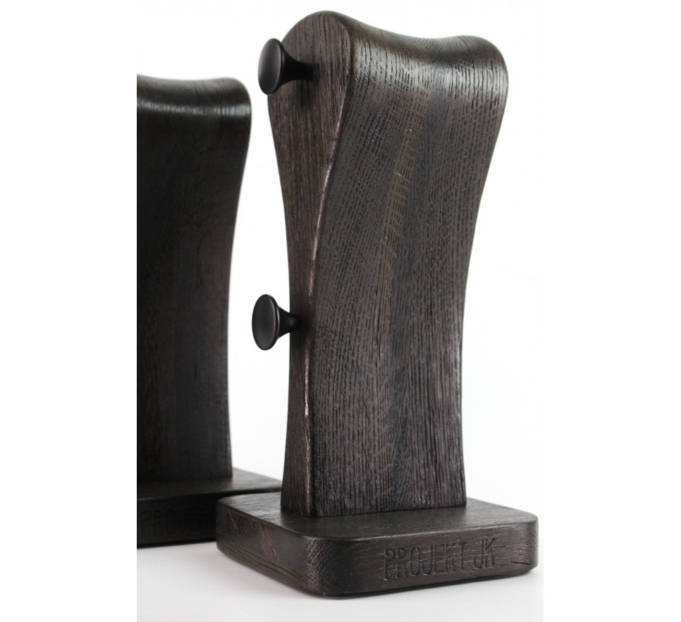 Ekskluzywny stojak na słuchawki "IT 04 - Exclusive". Czarny dąb 4500 lat !!!. Wykonane ręcznie, prezent, rzeźba, audio