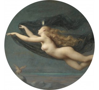 Tapeta z symbolicznym, XIX-wiecznym obrazem "Bogini nocy"