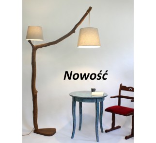 Lampa podłogowa z gałęzi dębowej -84- lampa nad stół, lampa łukowa, eco lampa, natura design