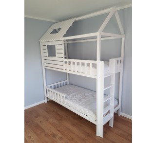 Łóżko-domek Z-drewutni Adventure białe