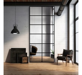 Lustro loft ze szprosami - 6 KWATER - kolor ramy do wyboru