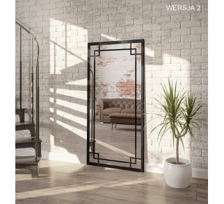 Lustro loft ze szprosami - 6 KWATER - kolor ramy do wyboru