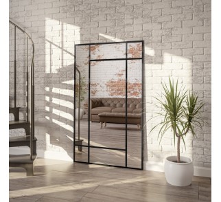 Lustro loft ze szprosami - 6 KWATER - kolor ramy do wyboru