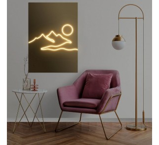 Obraz LED Minimalistyczny Góry Księżyc