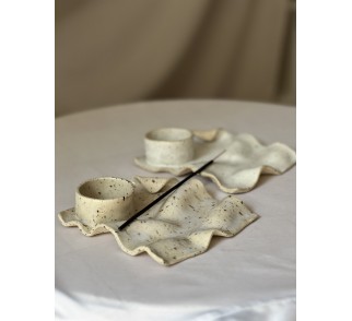 Ceramiczna podstawka/paleta z czterema przegrodami