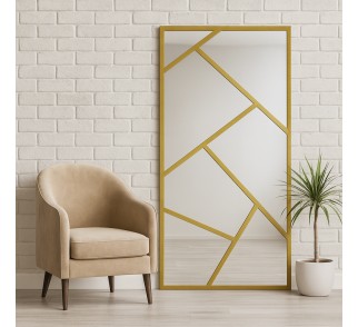 Lustro loft ze szprosami - 6 KWATER - kolor ramy do wyboru