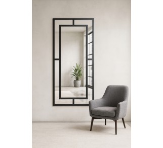 Lustro loft ze szprosami - 6 KWATER - kolor ramy do wyboru Lustro loft ze szprosami - 6 KWATER - kolor ramy do wyboru