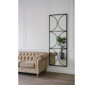 Lustro loft ze szprosami - 6 KWATER - kolor ramy do wyboru