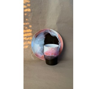 Kubek różowy by WYPALONAstudio