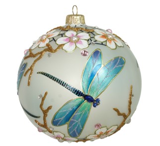 Kula nylonka z ważką na kwiatach wiśni Fi110 Kula nylonka z ważką na kwiatach wiśni Fi110