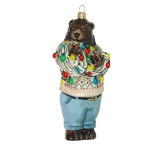 Niedźwiedź grizzly ze światełkami Niedźwiedź grizzly ze światełkami