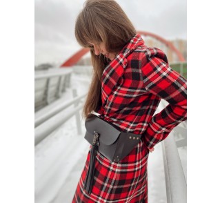 Nerka z chwostem, skóra naturalna, kolor czarny Nerka z chwostem, skóra naturalna, kolor czarny