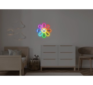 Neon LED Tęczowy Kwiatek Neon LED Tęczowy Kwiatek